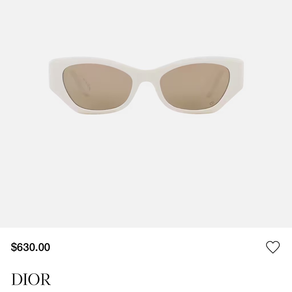 Christian Dior lady White Sunglasses NWT